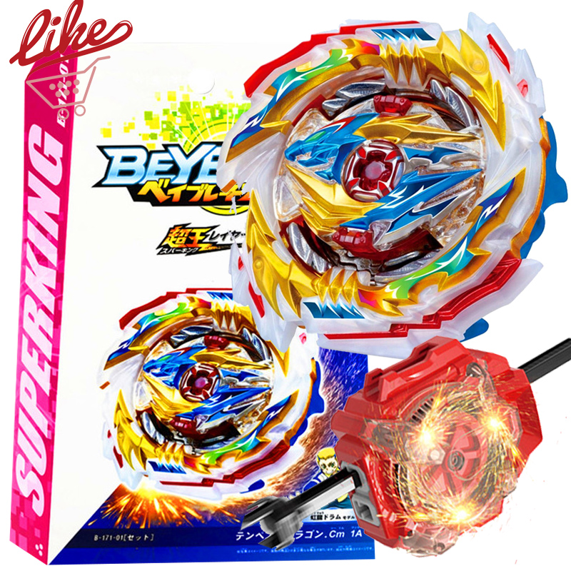 Flame B171 Tempest Dragon Beyblade Burst Set พร้อม Superking String Bey Launcher