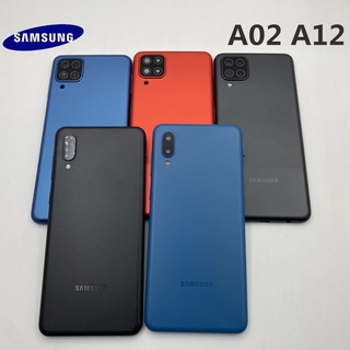 ฝาครอบแบตเตอรี่ด้านหลัง พร้อมแผงเลนส์ แบบเปลี่ยน สําหรับ SAMSUNG Galaxy A02 A025 A12 A125 2020