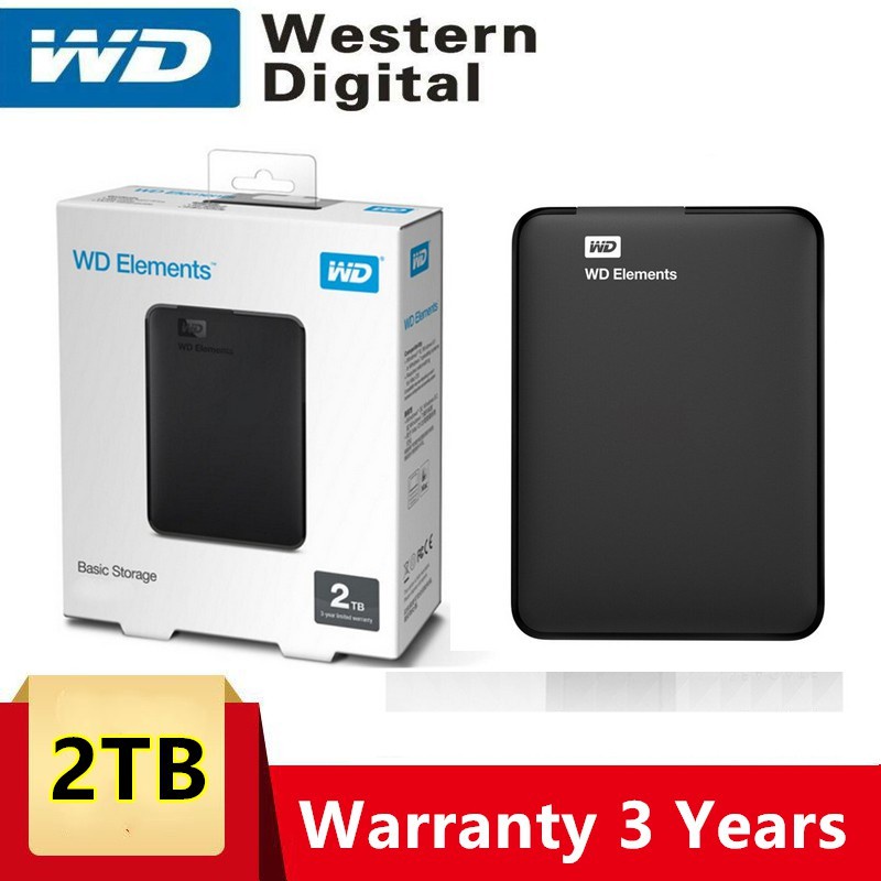 ▥┅WD Elements External HardDisk 2 TB เอ็กซ์เทอนอล ฮาร์ดดิสก์ Harddisk HDD (2TB สีดำ) Portable Storage
