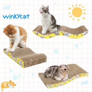 Winky Wink ที่ข่วนเล็บแมว ลับเล็บแมว ทรงโซฟา ของเล่นแมว กระดาษลับเล็บ ของเล่นแมวกระดาษ พร้อมส่ง