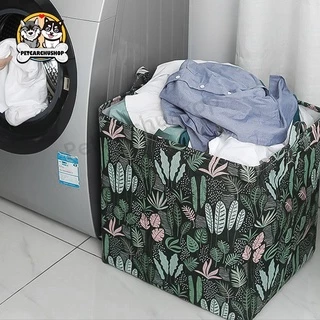 ตะกร้าผ้า ที่เก็บเสื้อผ้า บรรจุของใช้ในบ้าน ความจุขนาดใหญ่ ป้องกันฝุ่นและความชื้น ขนาด100ลิตร