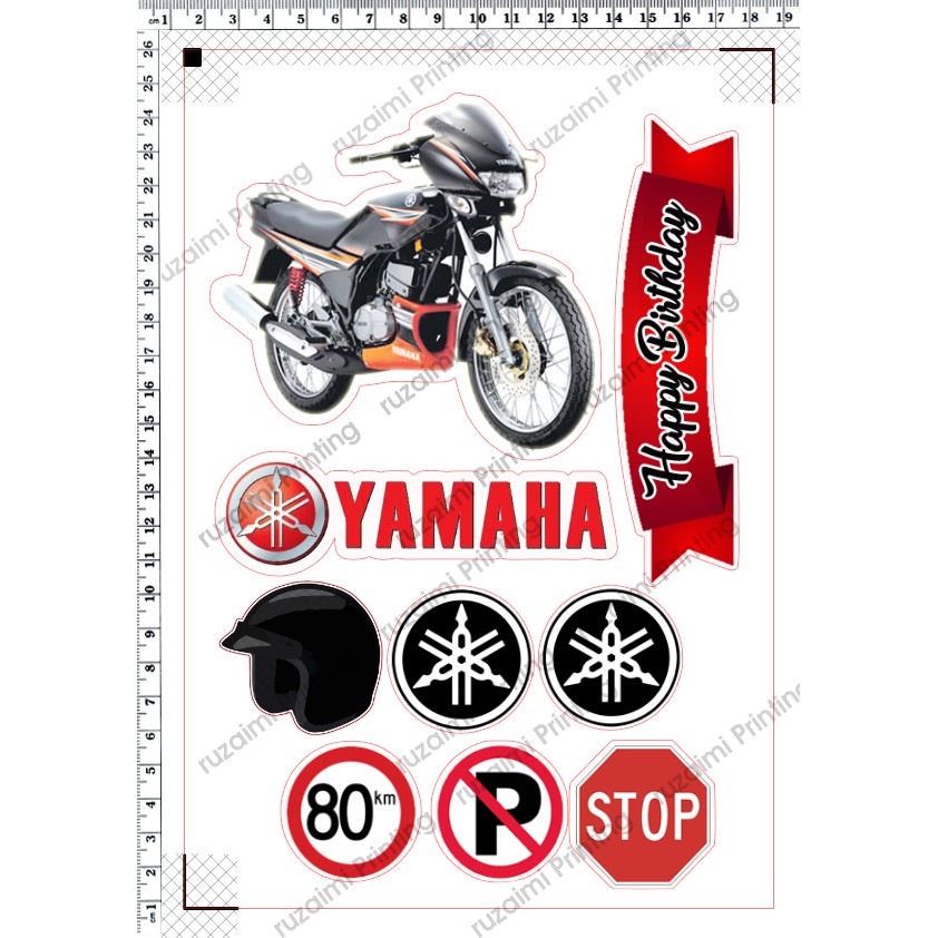 Motor Yamaha Rxz Cake Topper 001