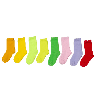 [ทักแชทรับโค้ดส่วนลดเพิ่ม] ถุงเท้าเด็ก สีพื้น หลากสี ขนาด 3-6