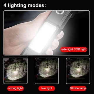 ไฟฉาย USB ชาร์จได้4โหมด,ไฟฉายพกพาน้ำหนักเบาแข็งแรงไฟฉายพลังสูงใช้กลางแจ้งกันน้ำได้ไฟ LED รุ่น ไฟฉาย-007
