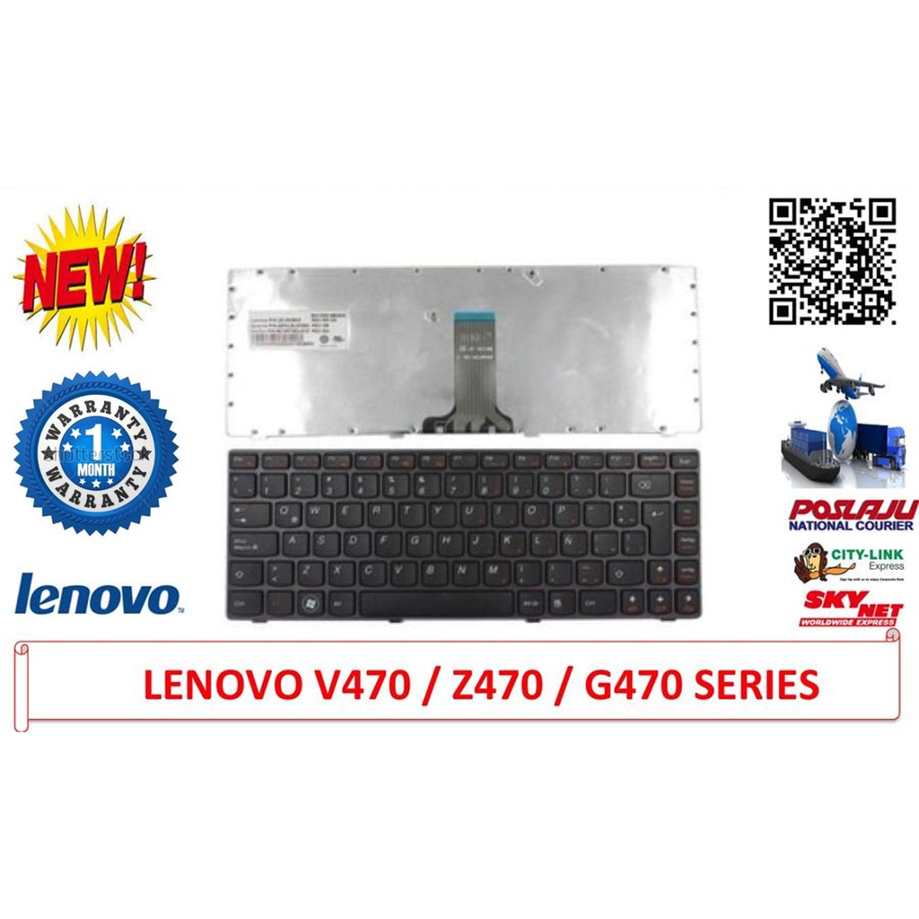 คีย์บอร์ด LENOVO B470, G470, G475, V370, V470, Z470 Series