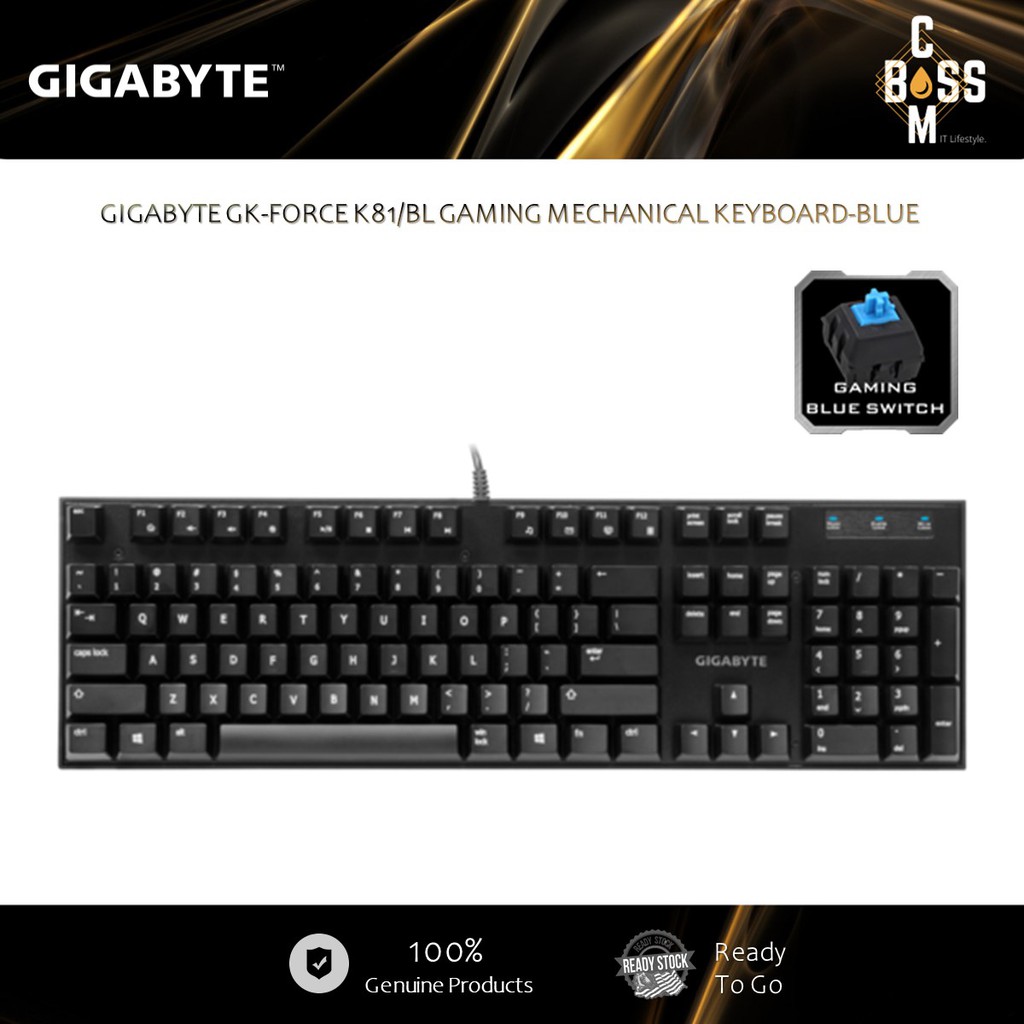 GIGABYTE GK-FORCE K81/BL GAMING MECHANICAL KEYBOARD-BLUE (GK-FORCE K81/BL)