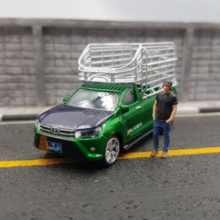 โมเดลรถเหล็กงาน Majorette hilux revo ทำคอกซิ่ง v.2