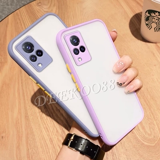 เคสโทรศัพท์มือถือ PC ใส ผิวด้าน ป้องกันเลนส์กล้อง หรูหรา สําหรับ VIVO V21 5G V21e V21