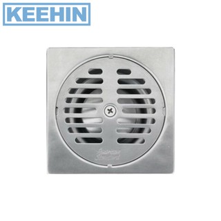 A-8210-N ตะแกรงกลิ่นสแตนเลส สำหรับท่อพีวีซี 3 - 4 นิ้ว หน้าตะแกรง 6 นิ้ว Floor Drain 6 Square American Standard