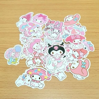 สติ๊กเกอร์ My Melody มายเมโลดี้ ชิ้นเล็กๆ ติดแน่น กันน้ำ ติดกระเป๋า โน้ตบุ้ค (40ชิ้น) sticker