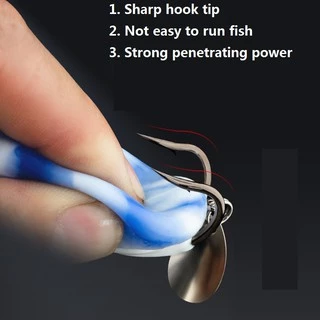 1 ชิ้นตกปลากบ Lure 5 ซม./10g 6.5 ซม./15g เหยื่ออ่อน Trough Hook Topwater Swimbait Bass Tackle