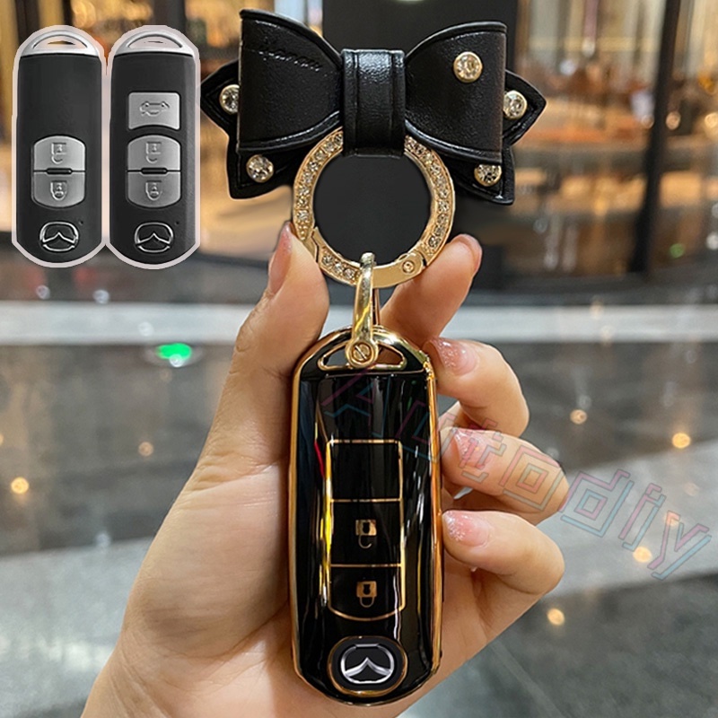 เคสกุญแจรีโมตรถยนต์ TPU 3 ปุ่มกด 2 ปุ่ม สําหรับ mazda 2 3 Arvtz cx4 CX5 cx30 cx8 cx-3 cx-5 cx-7 cx-9 CX5 CX7 CX9 CX3 mazda cx 5 mazda cx 5