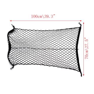 100x70cm Universal Car Trunk Luggage Storage Cargo Organizer Nylon Elastic Mesh Net w/4 Hooks