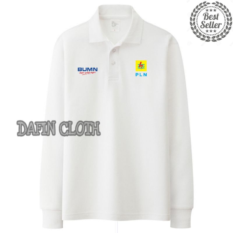 เสื้อโปโล เสื้อยืดคอปกแขนยาวผู้ชาย BUMN ELECTRICITY PLN