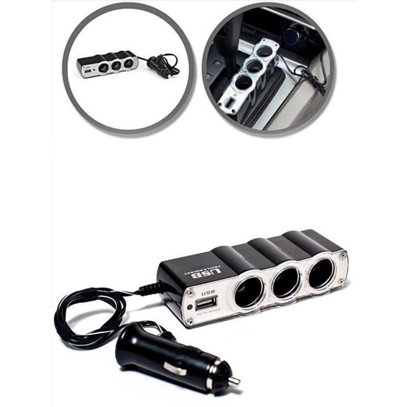พร้อมส่ง⚡️ที่จุดบุหรี่ในรถยนต์ ช่องจุดบุหรี่ในรถยนต์ usb ช่องเสียบจุดบุหรี่ในรถยนต์ ใช้ไฟรถยนต์12V-2