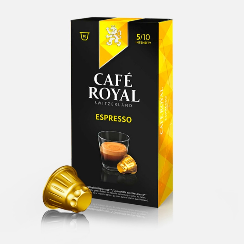 Cafe Royal Espresso Capsule Coffee 10cs for Nespresso Machine Switzerland เอสเพรสโซ กาแฟแคปซูล