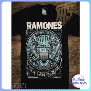 Ramones ROCK เสื้อยืด เสื้อวง เสื้อดำ สกรีนลายอย่างดี ผ้าหนานุ่ม ไม่หดไม่ย้วย  T SHIRT S M L XL XXL