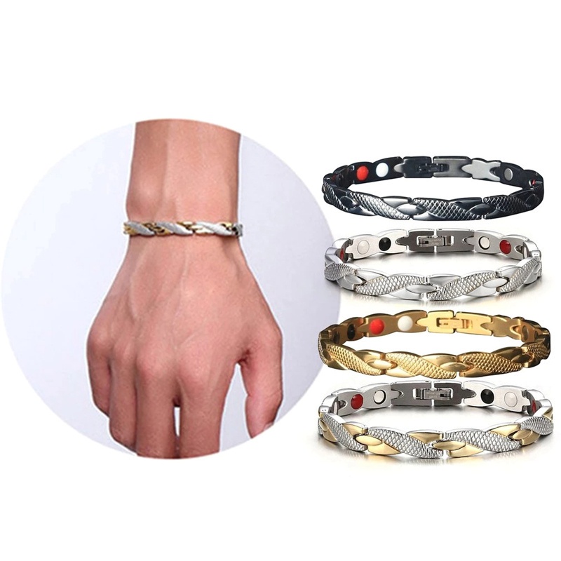 bhy Dragon Pattern Bracelets Twisted Healthy Magnetic Slimming Bracelet for Weight Loss Healthy Charm Jewelry for Men Christmas Gift Chain Link Bracelets