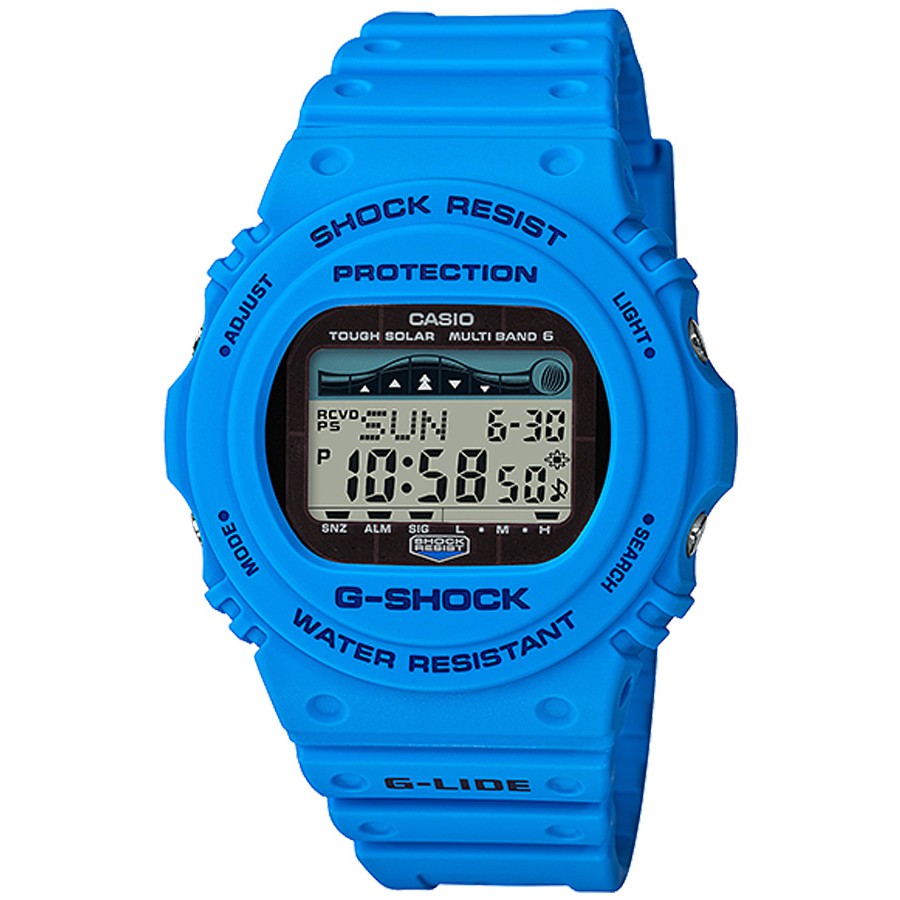 Casio G-Shock นาฬิกาข้อมือผู้ชาย สายเรซิ่น รุ่น GWX-5700CS-2 - สีฟ้า