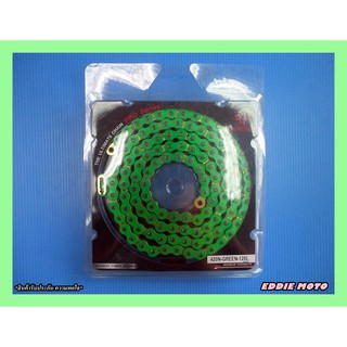 DRIVE CHAIN "JOMTHAI" 420N 120L "GREEN" SET // โซ่สีเขียวเข้า โซ่แต่ง โซ่แฟชั่น สินค้าคุณภาพดี