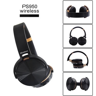 ส่งด่วนๆ✅ Wireless Bluetooth 4.1 Headphone Stereo หูฟังบลูทูธเเบบครอบหู รุ่น PS950