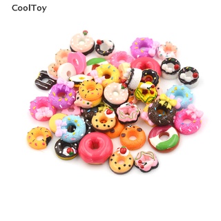 &lt; Cooltoy &gt; โดนัทเรซิ่นจิ๋ว DIY สําหรับตกแต่งบ้านตุ๊กตา 10 ชิ้น