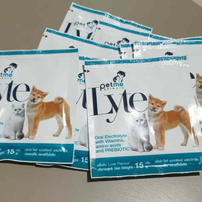 Petme-Lyte Prebiotic แพ็คเกจใหม่ ทดแทนการขาดน้ำจากอาการท้องเสีย exp.2025