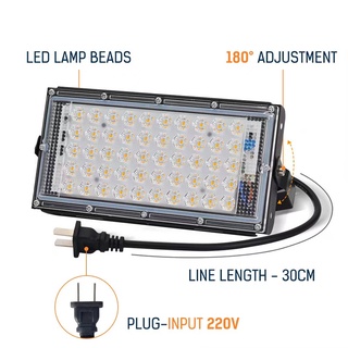 ไฟ สปอตไลท์ LED แสงขาว (1ชิ้น ) ขนาด 50w ใช้ไฟ 220 V