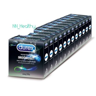 Durex Performa ดูเร็กซ์ เพอร์ฟอร์มา ถุงยางอนามัย ขนาด 52.5 มม ผิวเรียบ (บรรจุ 3ชิ้น/กล่อง) [12 กล่อง]