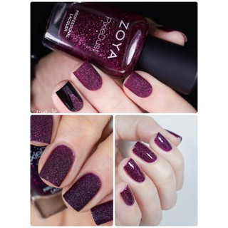 พร้อมส่ง Zoya Lorna  สีม่วงเบอรี่ จากรุ่น pixie dust กลิตเตอร์แน่น ฟินิชชิ่งแบบแมท เกล็ดน้ำตาลวิ้ง ท๊อปโค้ทให้เงาอีกลุค