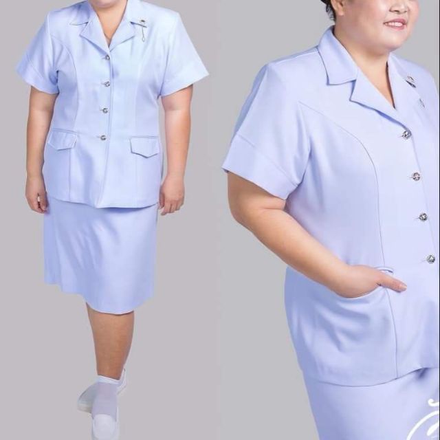 เสื้อ กางเกงคนอ้วน ชุดพยาบาลสำเร็จรูป เสื้อ กระโปรง  ชุดกระโปรงไชด์xxl -5xl
