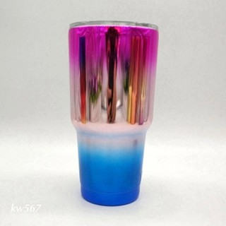 kw567แก้วเก็บอุณหภูมิ-สีรุ้งชมพู/แดง