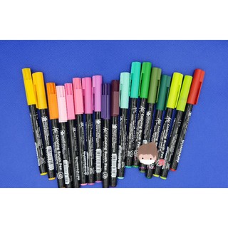 (เฉดสีชุดที่ 2/2) ปากกา หัวพู่กัน โคอิ โทนสีเหลือง ส้ม ชมพู ม่วง เขียว ราคาต่อด้าม Koi Brush Pen ของแท้จากญี่ปุ่น