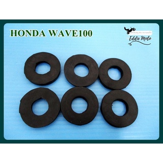 HONDA WAVE100 HANDLE BASE RUBBER SET (6 PCS.)  // ยางรองแฮนด์ (เซ็ท 6 ชิ้น) สินค้าคุณภาพดี