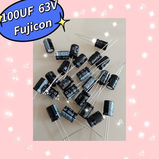 100UF 63V Fujicon สินค้ามีสต็อก   1ชุดมี 10ตัว