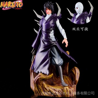 โมเดลฟิกเกอร์นารูโตะ Uchiha With Soil Figure White Mask Six White Absolutely With Soil แบบสองหัว เหมาะกับของขวัญ สําหรับตกแต่ง