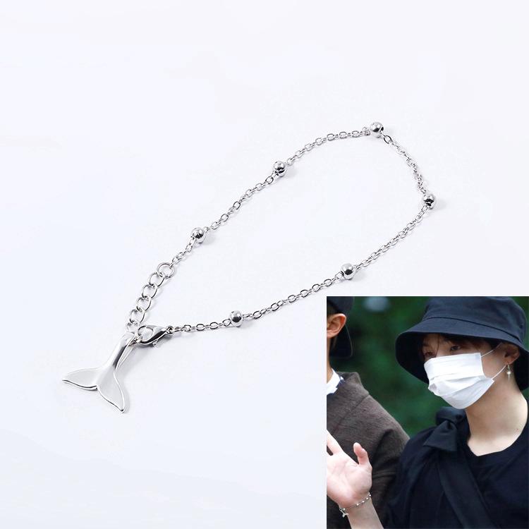 สร้อยข้อมือจี้หางปลา kpop BTS SUGA สำหรับผู้หญิง