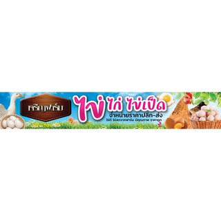 ป้ายไวนิลไข่ไก่จากฟาร์ม