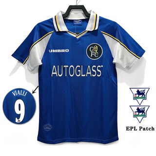 เสื้อเชลซี 1997-99 ย้อนยุค S-XL 9#Vialli เสื้อกีฬาแขนสั้น ลายทีมเหย้า Chelsea 1997-99 ย้อนยุค S-XL 9#เสื้อกีฬาแขนสั้น ลายทีมชาติฟุตบอล VIALLI