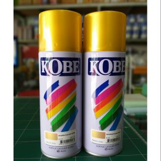 สีสเปรย์ KOBE Metallic Gold K123 สีทอง เมทัลลิค ( 1กระป๋อง )