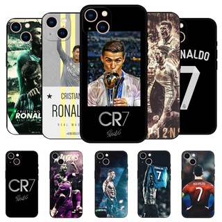 Cristiano Ronaldo สําหรับ Apple Iphone 13 Mini Pro Max เคสโทรศัพท์ ฝาหลัง กระเป๋า ซิลิโคนนิ่ม สีดํา เคส Tpu