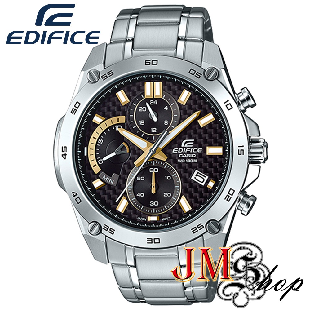 Casio Edifice นาฬิกาข้อมือผู้ชาย สายสแตนเลส รุ่น EFR-557CD-1A9VUDF (หน้าปัดสีดำ)