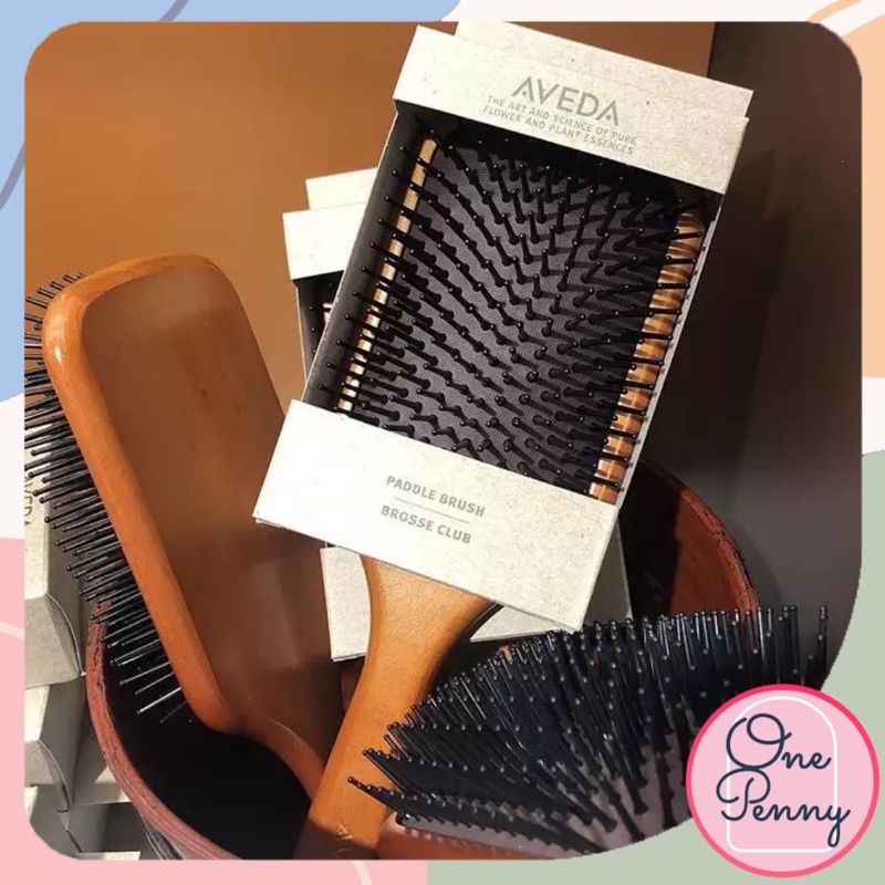 หวี​ Aveda หวีไม้แท้ มี 2 ขนาด พร้อมส่ง​ สินค้าเหมือนในรูป​ มีกล่อง​