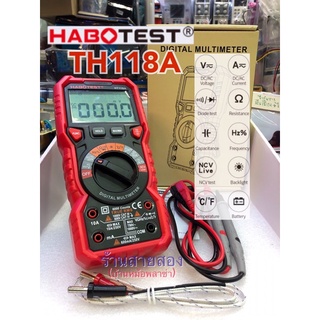 🚚พร้อมส่ง🚚 HABOTEST HT118A  มัลติมิเตอร์ เครื่องวัดกระแสไฟ AC/DC