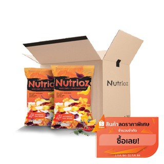 มันหวานหลากชนิดผสมเผือกทอดอบกรอบ รสเผ็ดต้นตำรับไทย ตรานูเทรียส (NUTRIOZ Mixed Root Chips - Authentic Thai Spices)