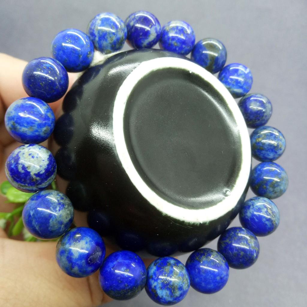 Lapis lazuli bracelet หินธรรมชาติ 5A อัฟกานิสถานไพฑูรย์ลูกปัดสร้อยข้อมือเสน่ห์ขายส่ง