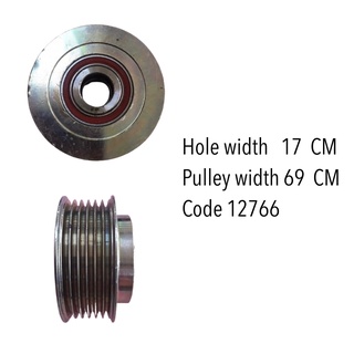 พู่เลย์ มู่เล่ย์ไดชาร์จ มิตซูบิชิ +ลูกปืนนิสสันนาวาร่า6PK Alternator Decoupler Pulley Mitsubishi