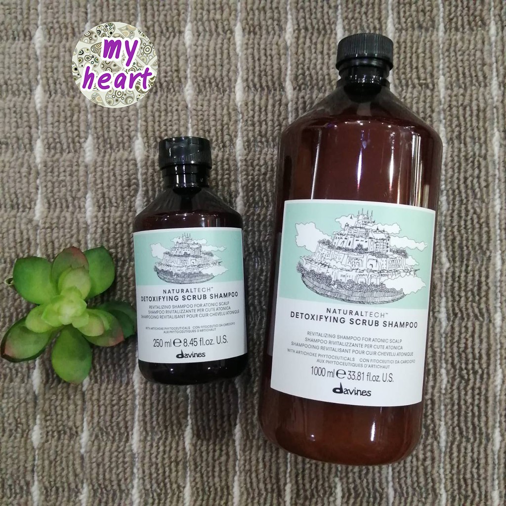 Davines Detoxifying Scrub Shampoo 250/1000 ml แชมพูดีท๊อกซ์ สำหรับหนังศรีษะ และเส้นผม