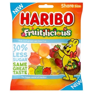 haribo Fruitilicious Gummy 160g.  ฮาริโบ้ฟรุตทิลิเชียสกัมมี่ 160กรัม