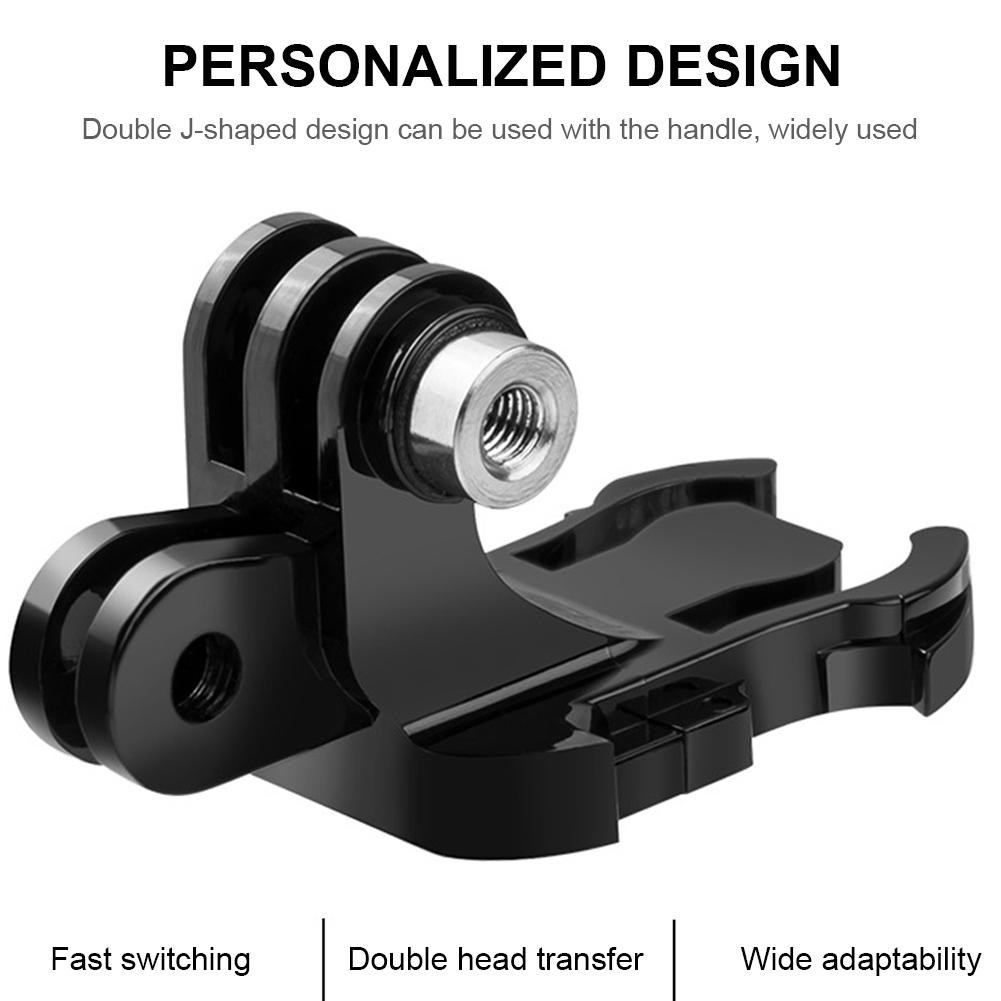 Telesin Dual Head J-Hook QUICK RELEASE Adapter Base for GoPro HERO 13 12 11 ACTION 5/4/3